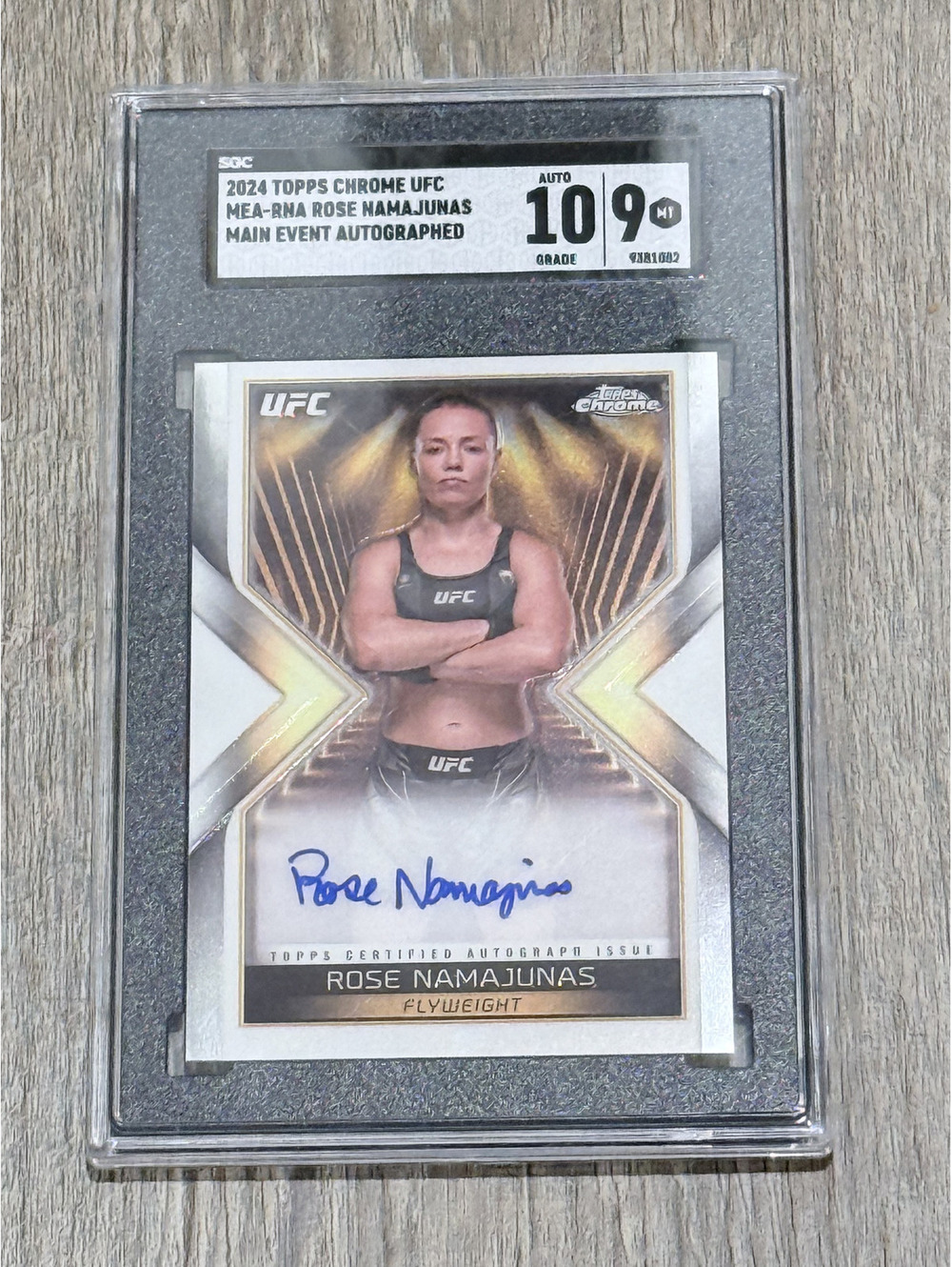 2024 Topps Chrome UFC - Rose Namajunas - Autograph (SGC 10 / Auto 9)